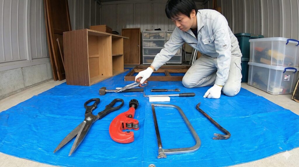 のこぎりの代用ツールが粗大ゴミ解体に活躍