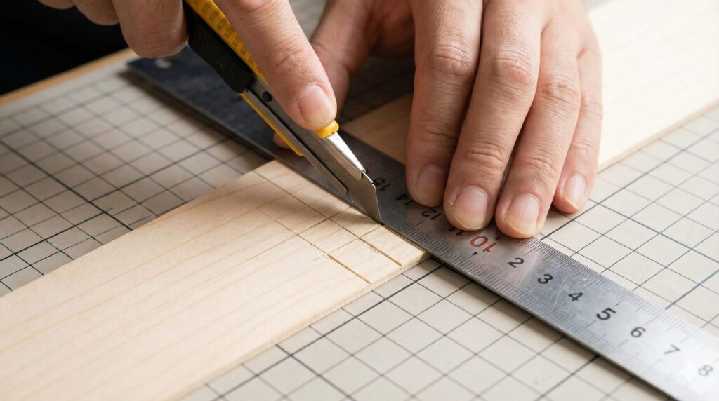 家にあるカッターで木材を切る方法とコツ