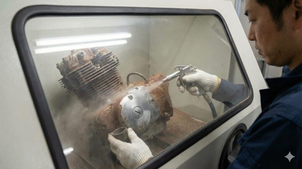 サンドブラストによる表面処理