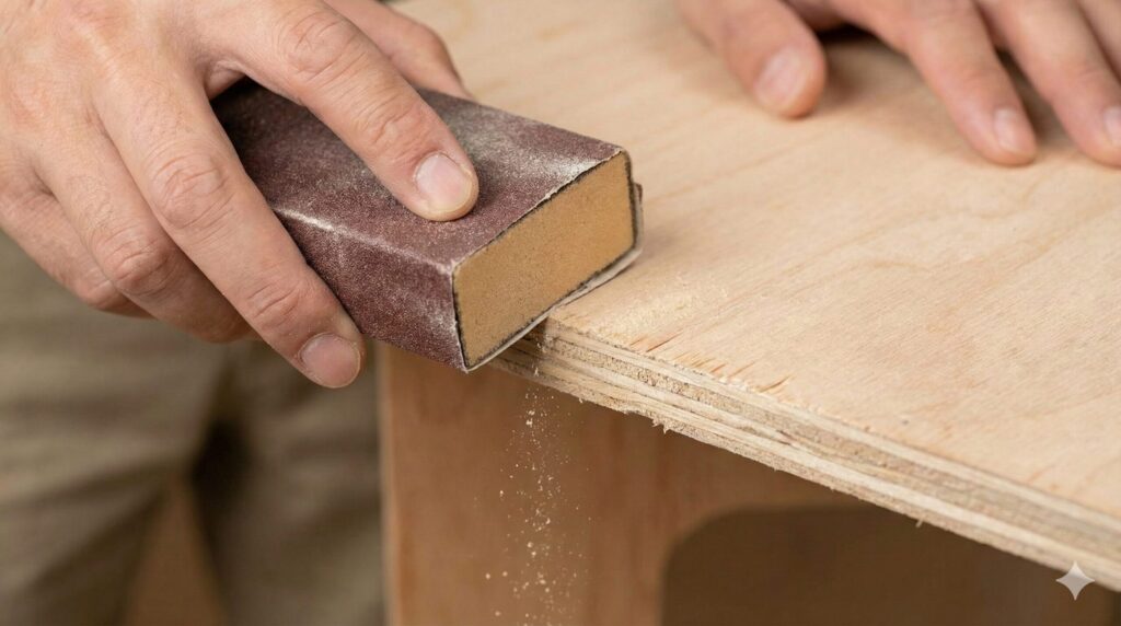 切断面の仕上げはやすり掛けで