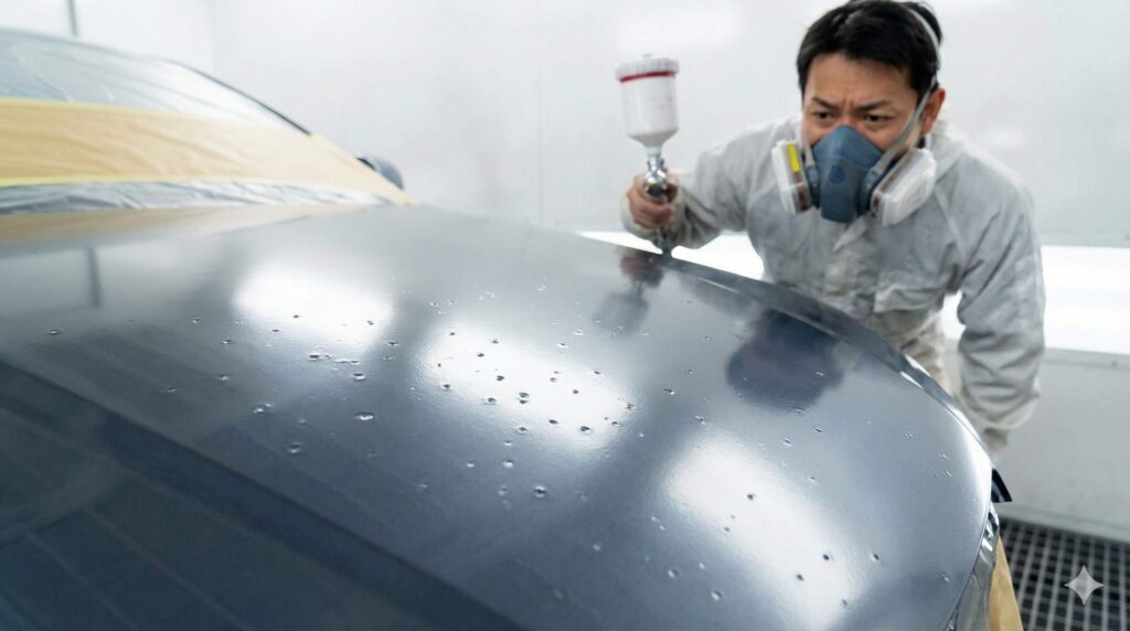 塗装のハジキや水混入など品質への深刻な影響