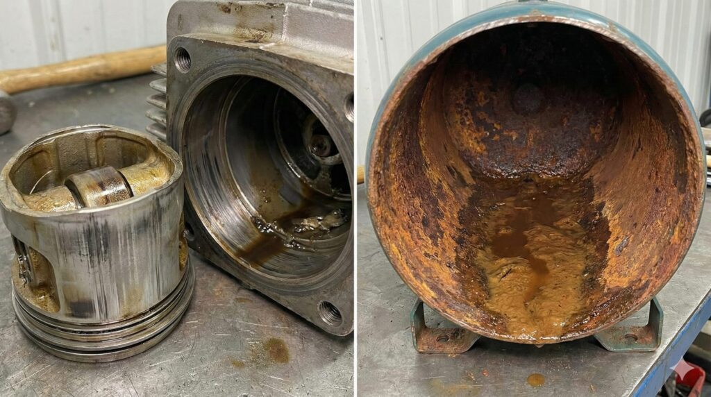 オイル切れやドレン抜き忘れが故障の主な原因