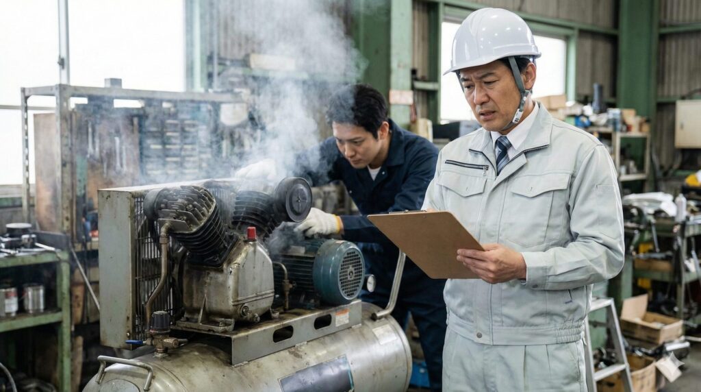 エアコンプレッサーが壊れたらどうなるか理解し修理と対策を