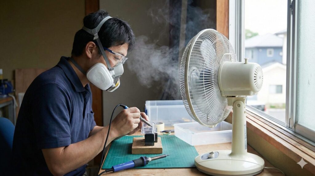 作業時の有毒ガスと換気の重要性