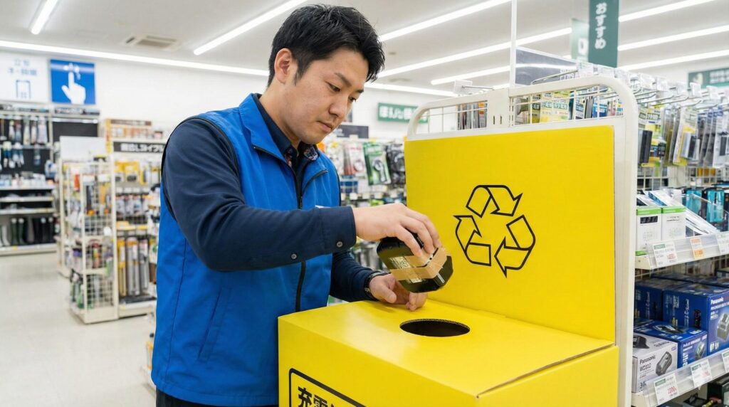 電動工具のバッテリー回収方法