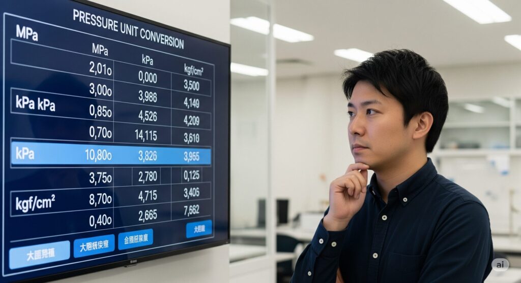 単位を理解する!0.8MPa kPaへの換算