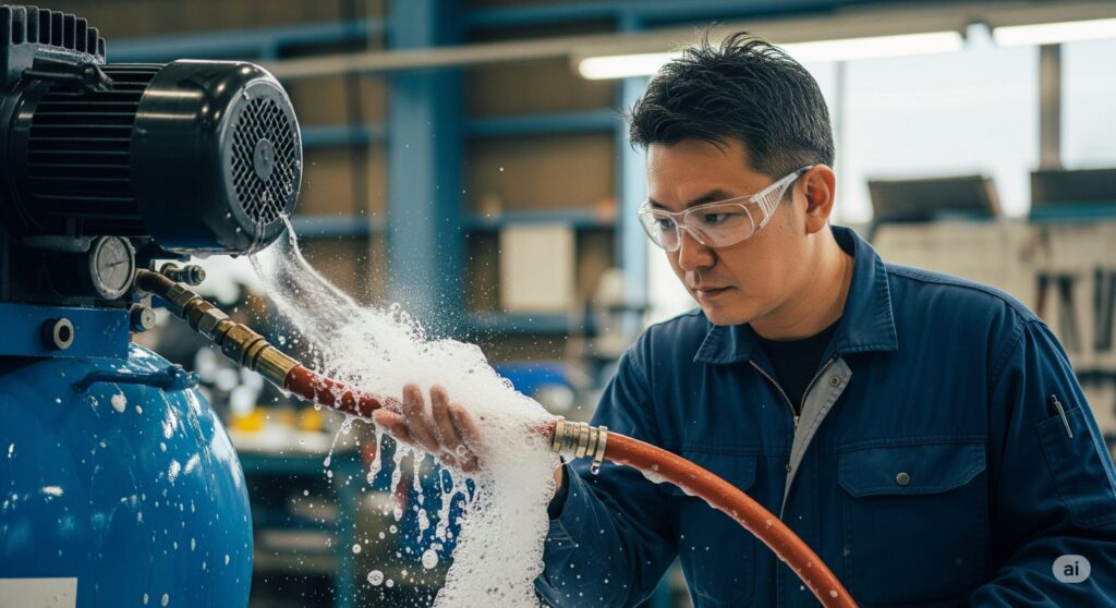 エアーコンプレッサーの圧力が低下する原因とは?