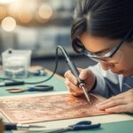 cos ボードをはんだごてで加工！模様・穴あけテクニック