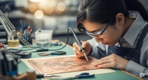 cos ボードをはんだごてで加工！模様・穴あけテクニック