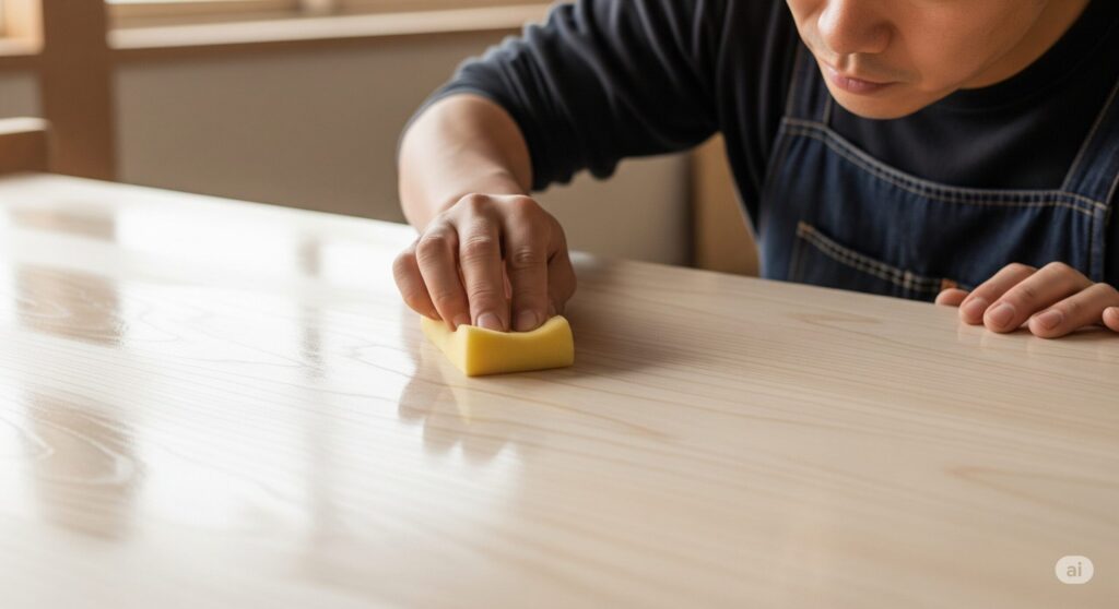 水性ニスをスポンジで塗る方法と注意点