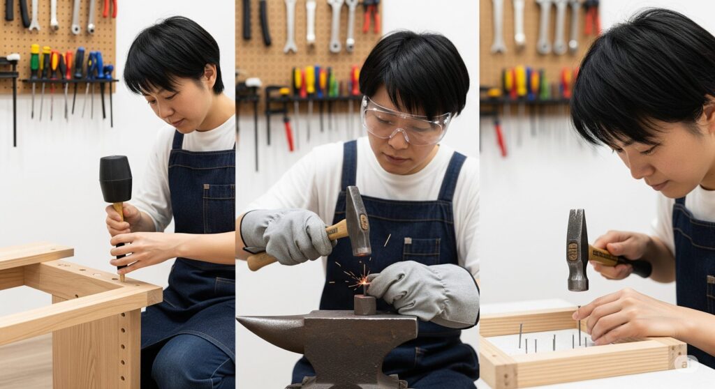 用途で呼び名が変わるハンマーの種類