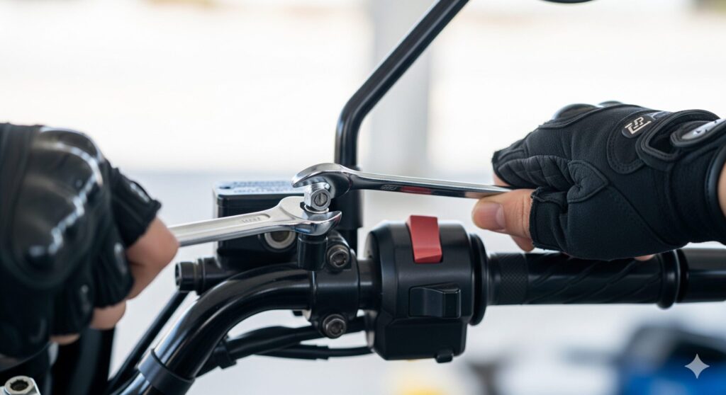 バイクのミラーの緩みを直すには?