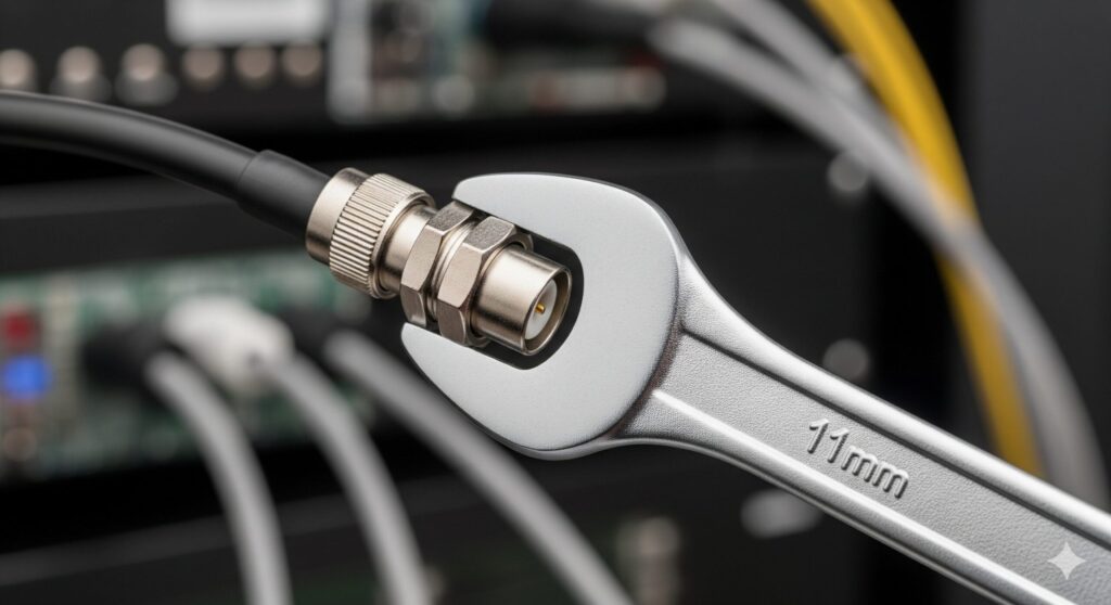 F型接栓や同軸ケーブルのスパナサイズ