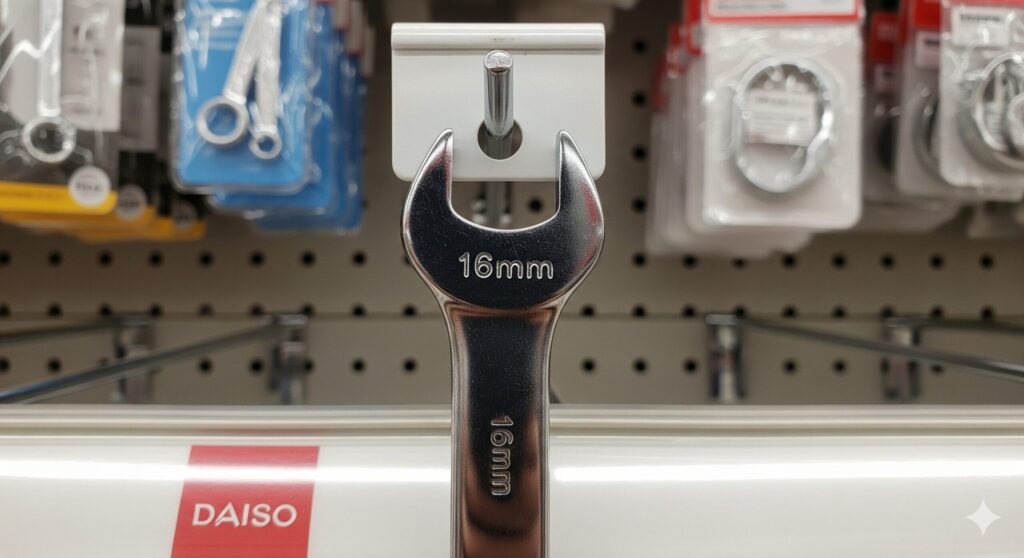 ダイソーではスパナの16mmも売っている?
