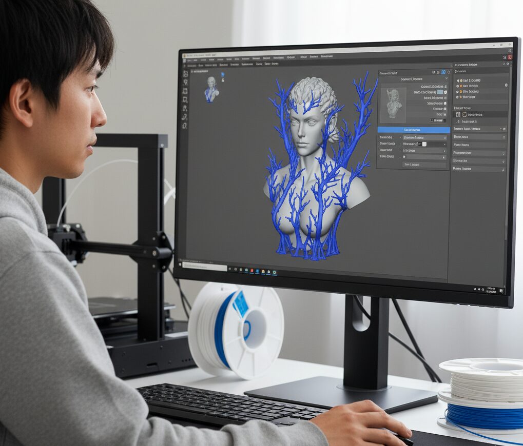 除去が変わる3Dプリンターのサポート材設定