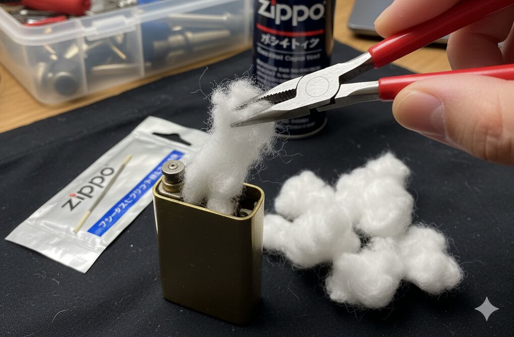 Zippoの芯が引っ張れない時の対処法