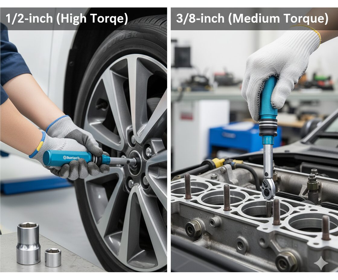 トルクレンチの1/2と3/8の違いは?
