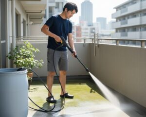 ルーフバルコニーでの高圧洗浄機の使用上の注意点と選び方【完全版】