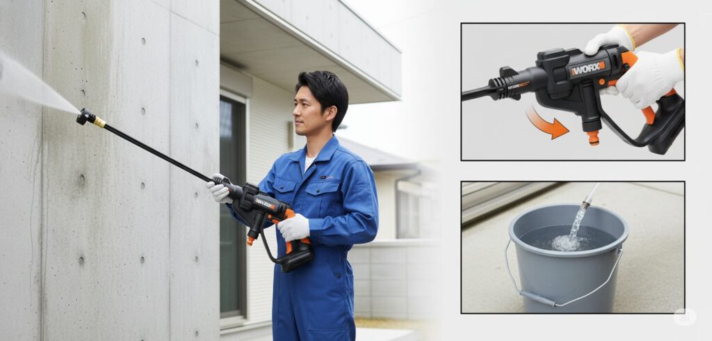 正しいworx高圧洗浄機の使い方を確認