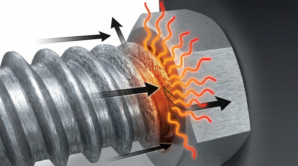 ねじジャッキの効率と摩擦の影響
