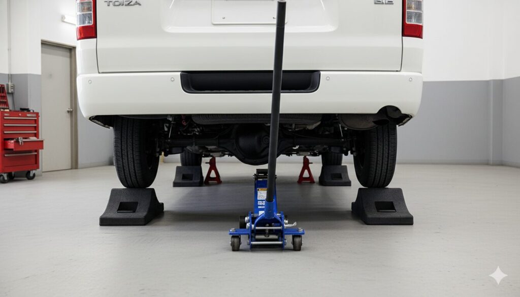 リアのジャッキアップポイント