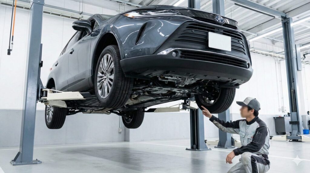 80系ハリアーのジャッキポイント位置を解説