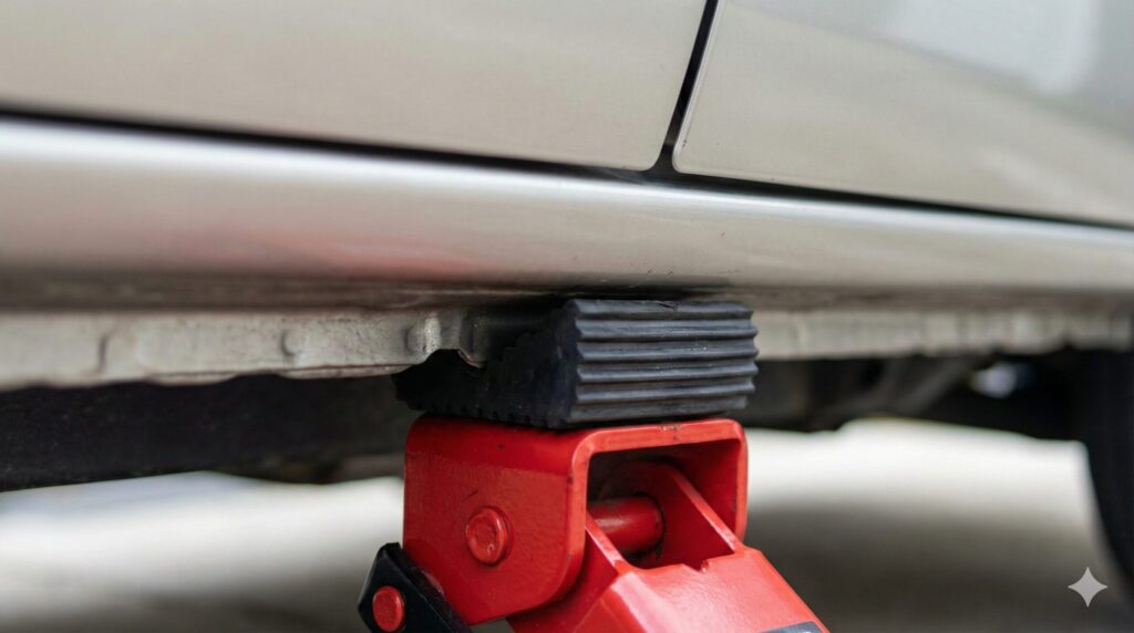 サイドシルのピンチウェルドの確認