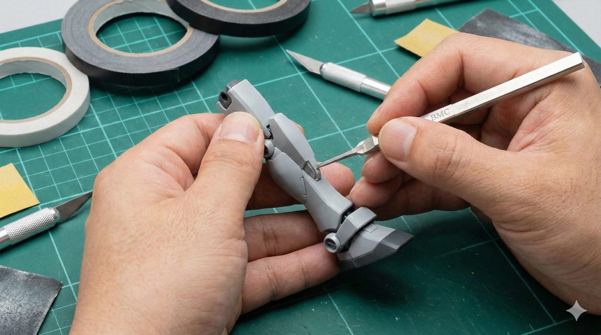 ガンプラHGでBMCタガネを使いこなす実践テクニック