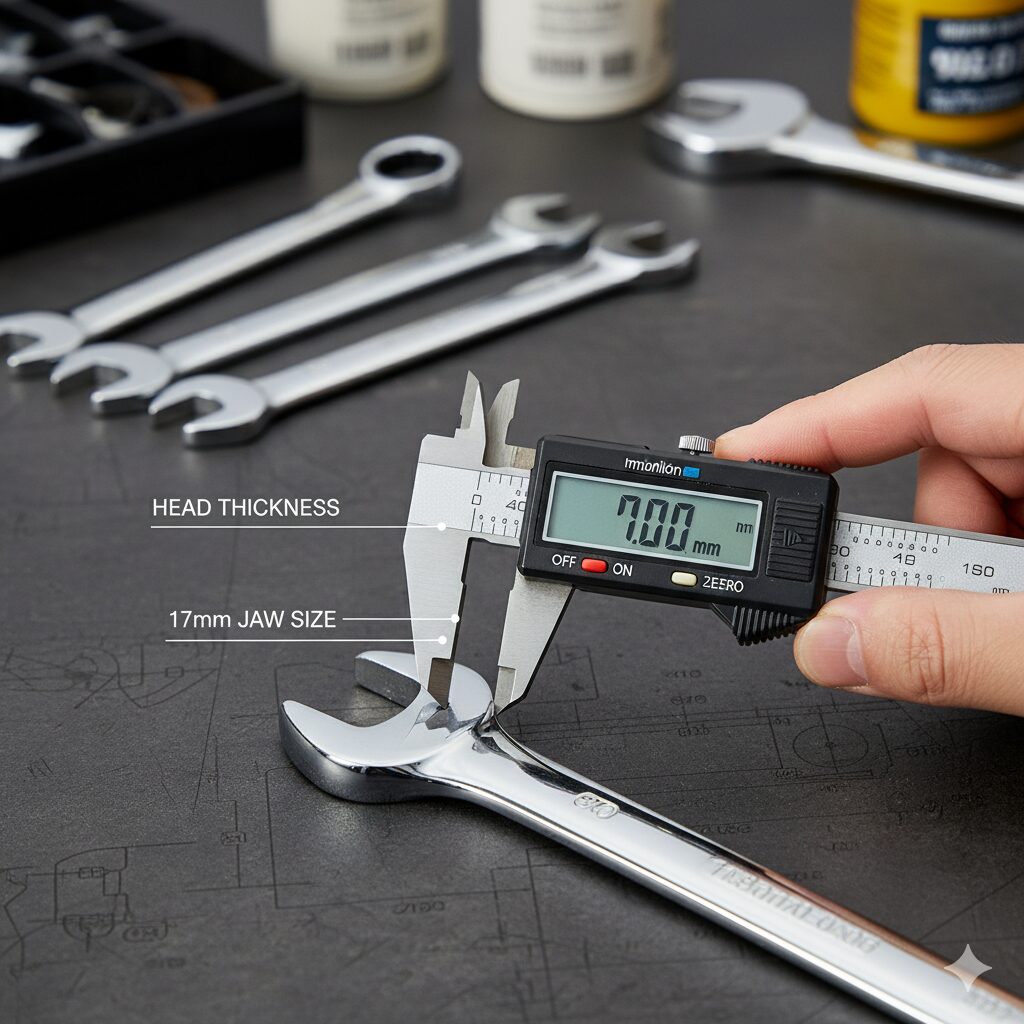 スパナの厚みとは？頭部厚の定義