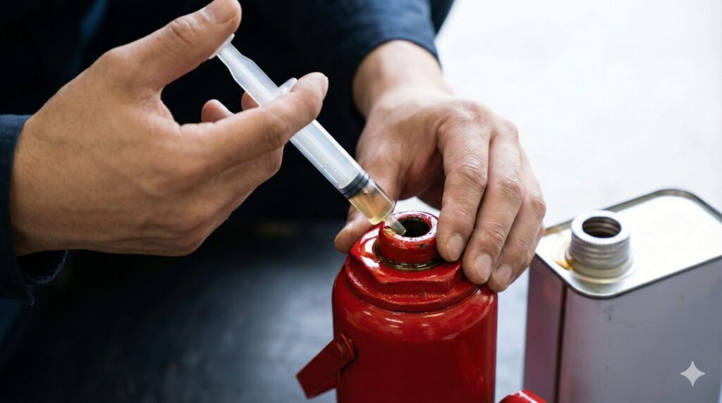 ジャッキオイルの入れすぎと交換量