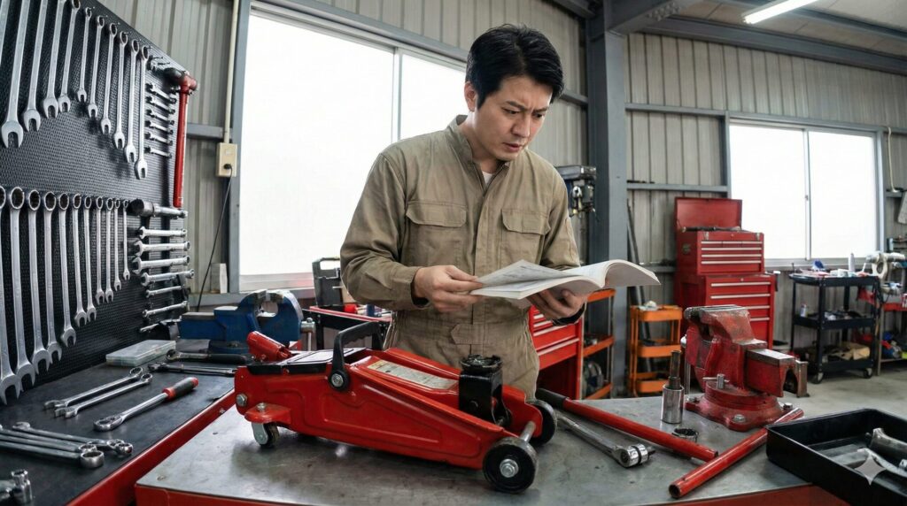 アストロ製ジャッキのピストンが戻らない時の修理と対策