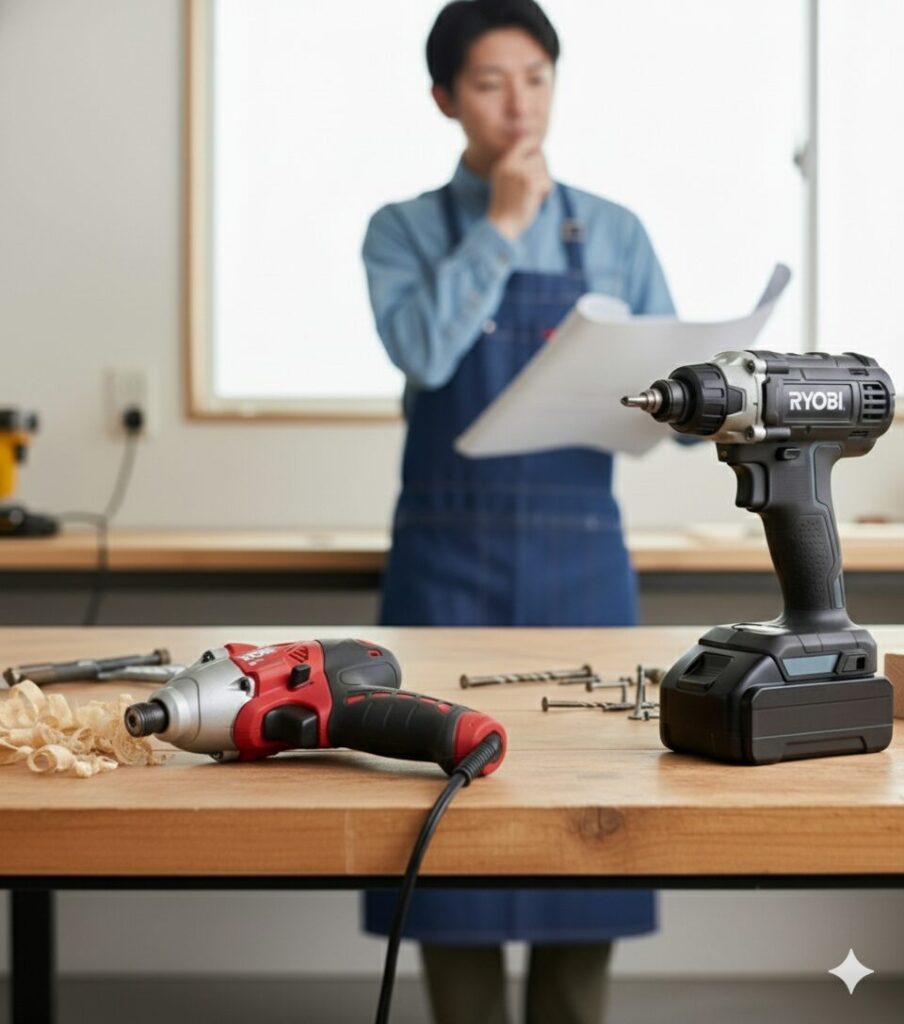 AC（コード式）と充電式の違い