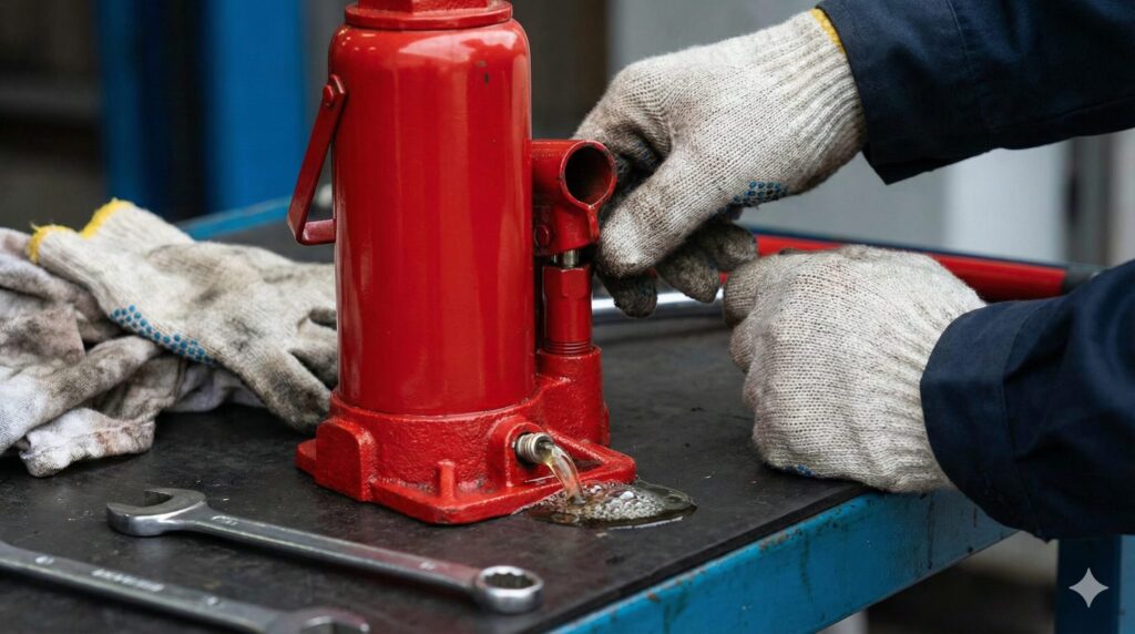 ボトルジャッキのエア抜きと手順