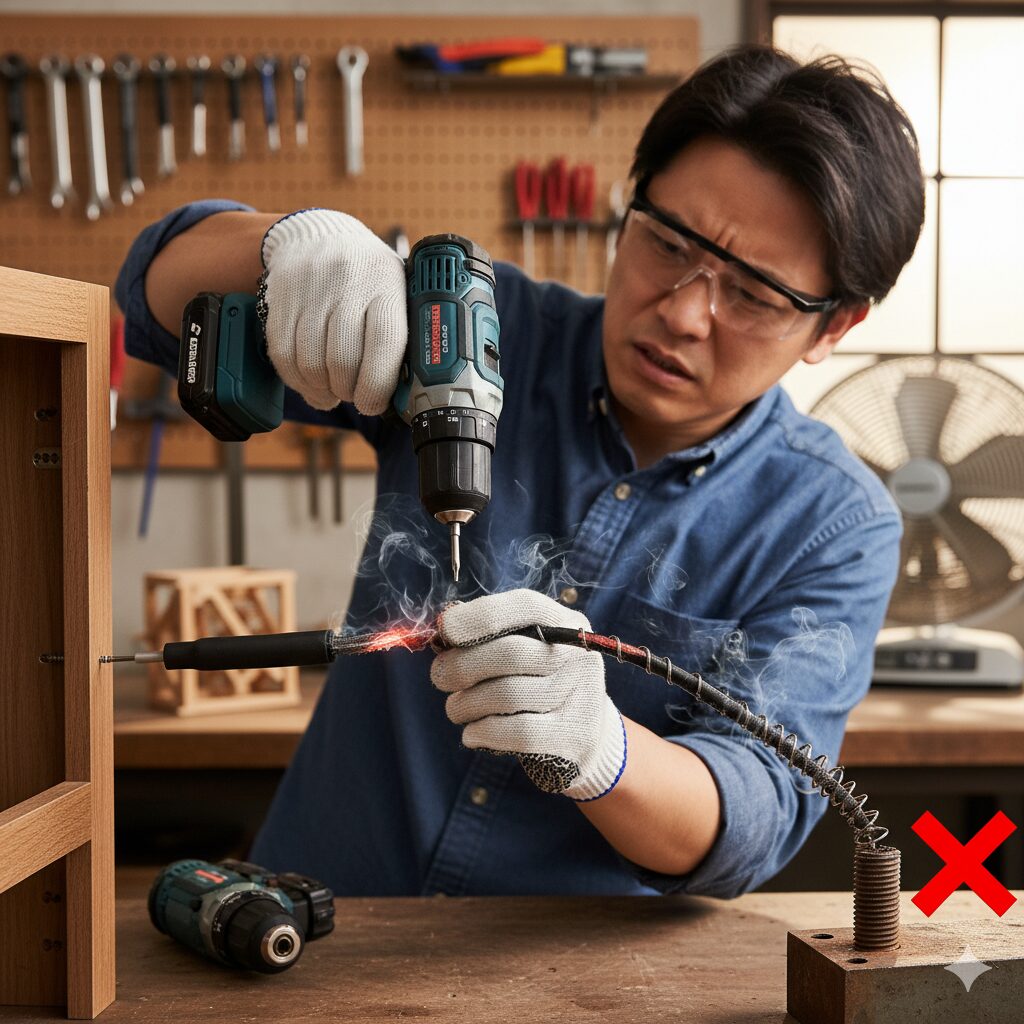 電動ドリルでの使い方とフレキシブルシャフトの注意点