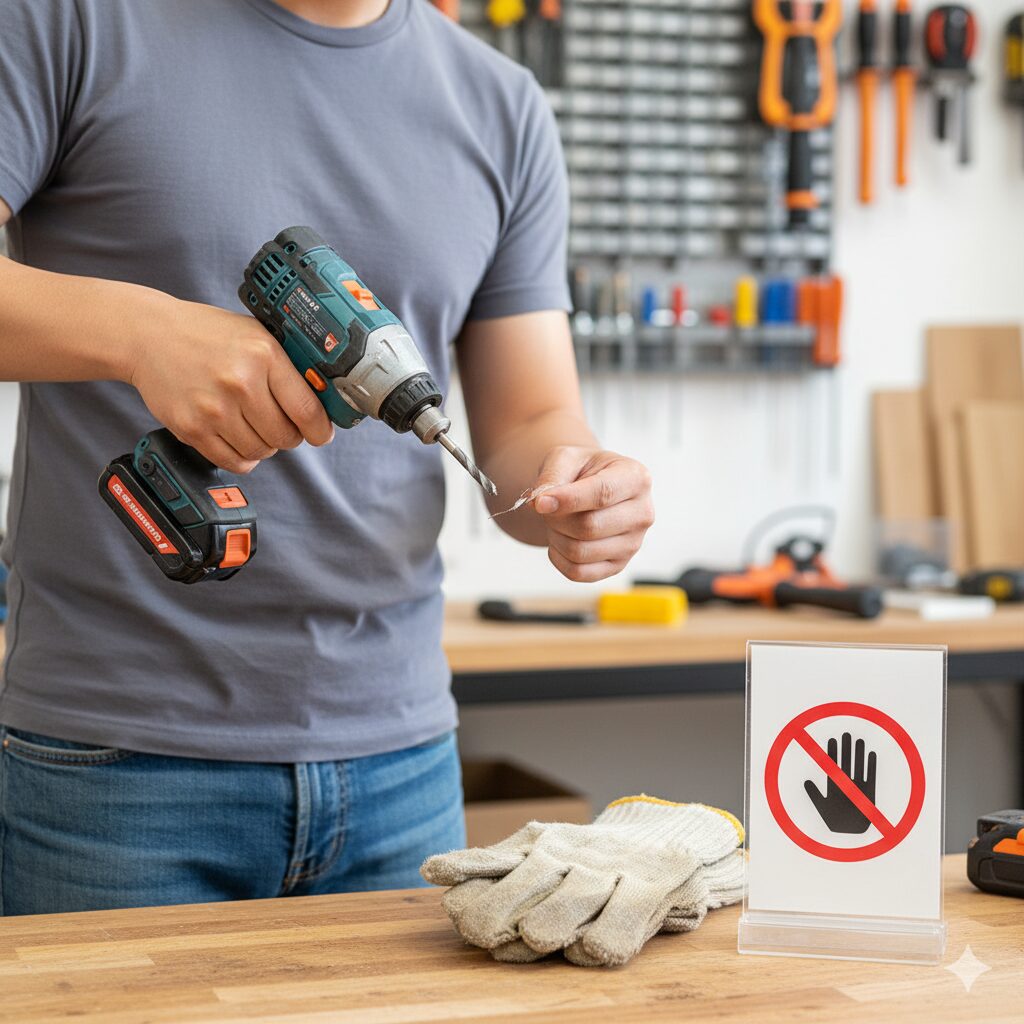 安全な使い方と手袋着用禁止