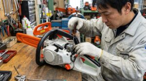 ECHOチェーンソーアイドリング調整!回転数が不安定な時の対処法