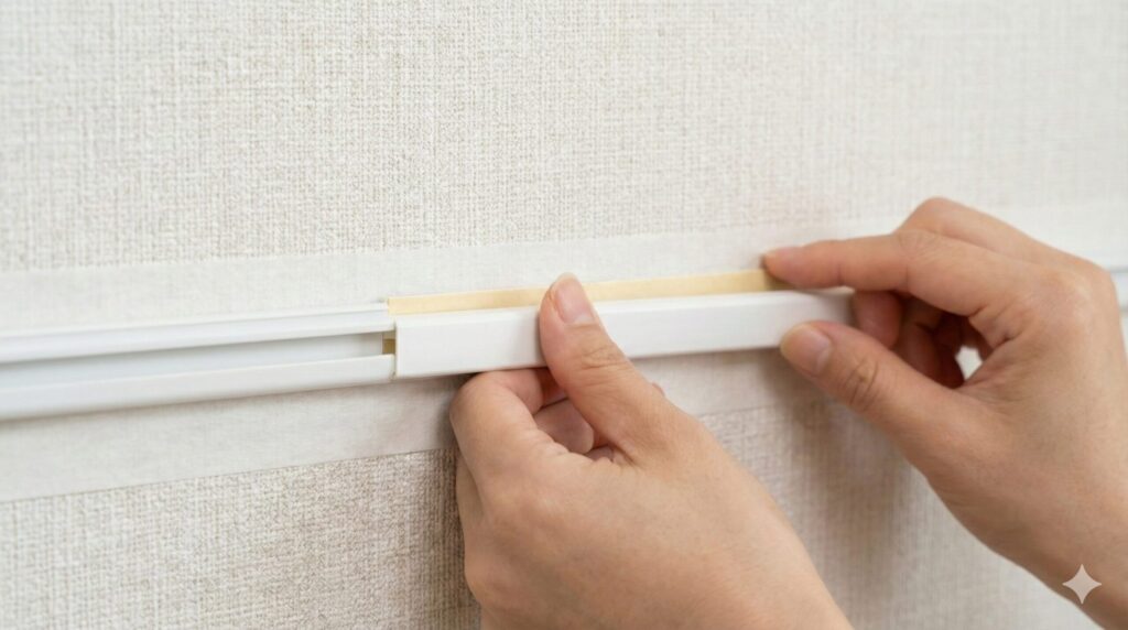 賃貸の壁紙を傷つけないモールの貼り方