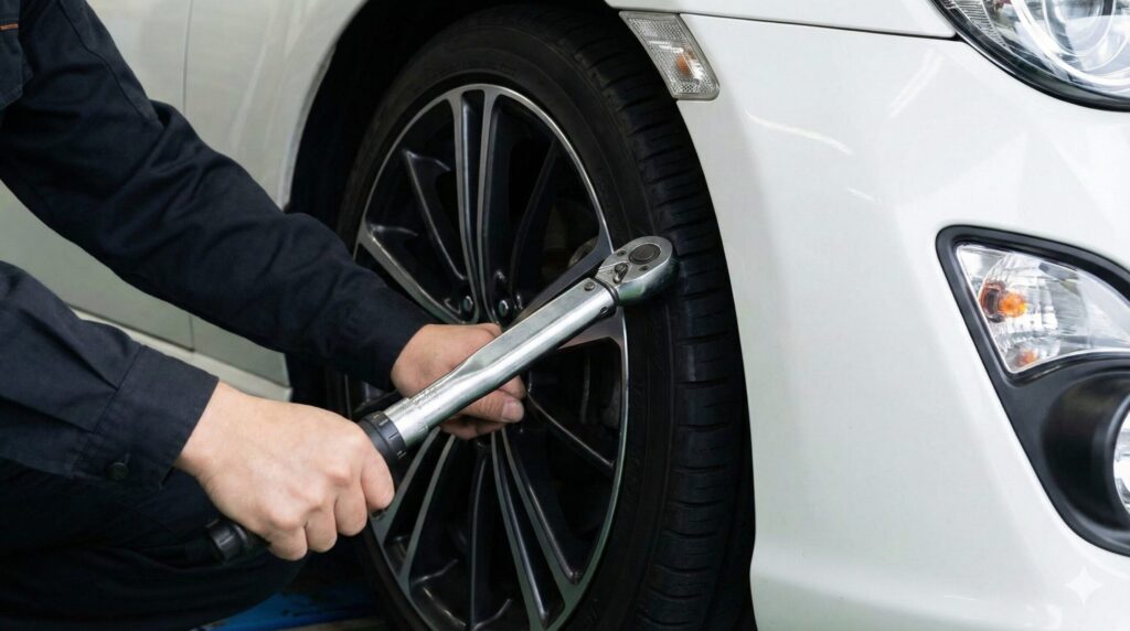 ホイールナット締め付けトルクは120Nm