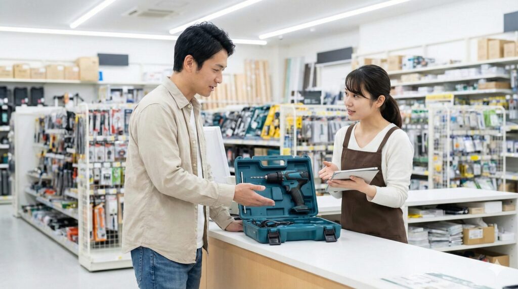 DCMで電動ドリルをレンタルする予約と手順