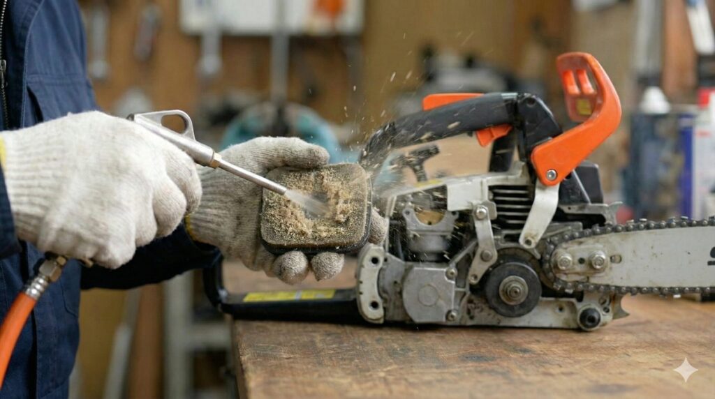 調整前に必須となるエアフィルター清掃