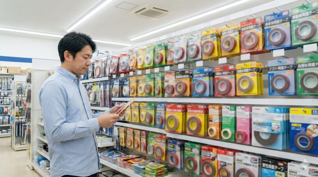 ホームセンターで探す車の3M両面テープの選び方
