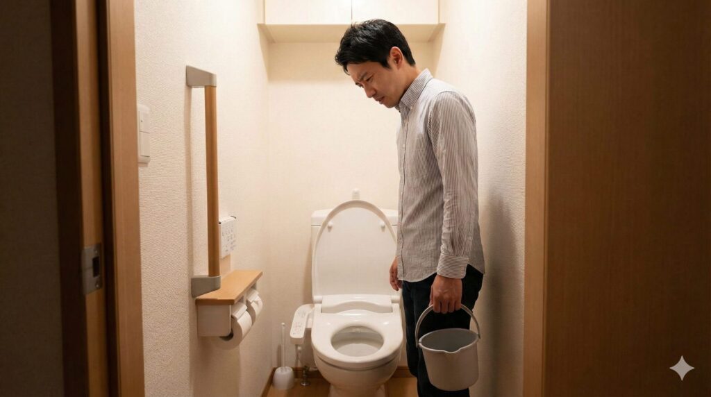 トイレ詰まりの道具がない場合
