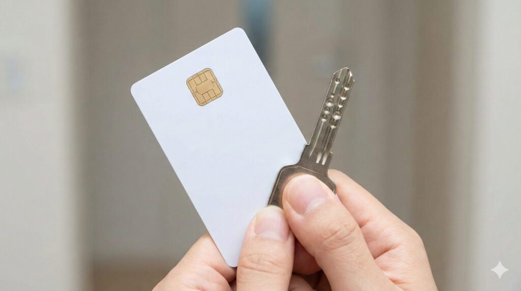 セキュリティカードが必要な登録制シリンダーの扱い