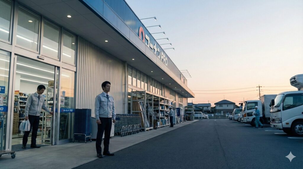 コーナンプロの時間は朝早い