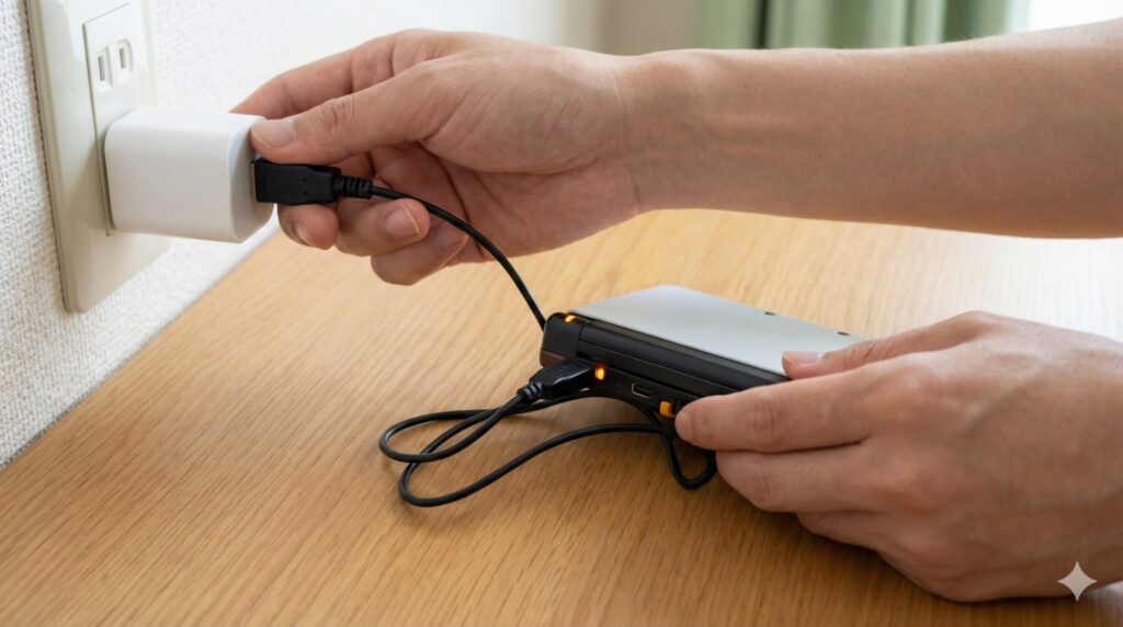 3DS充電器がホームセンターになくてもスマホ用で代用