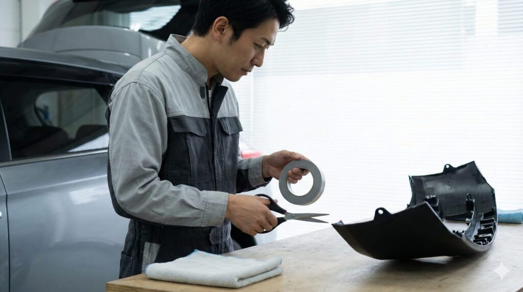 ホームセンターの3M両面テープを車に貼る施工術