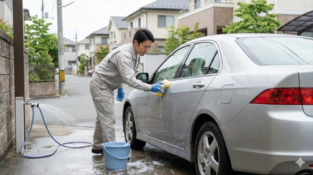 高圧洗浄機なしで行う3pH洗車の実践手順