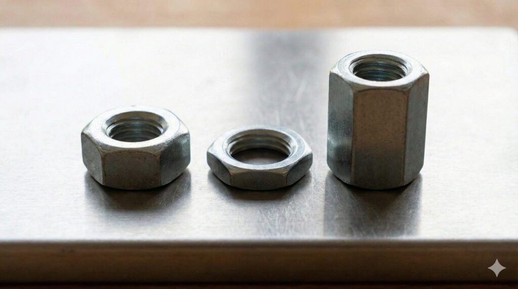 ナットの高さや寸法と種類の違い