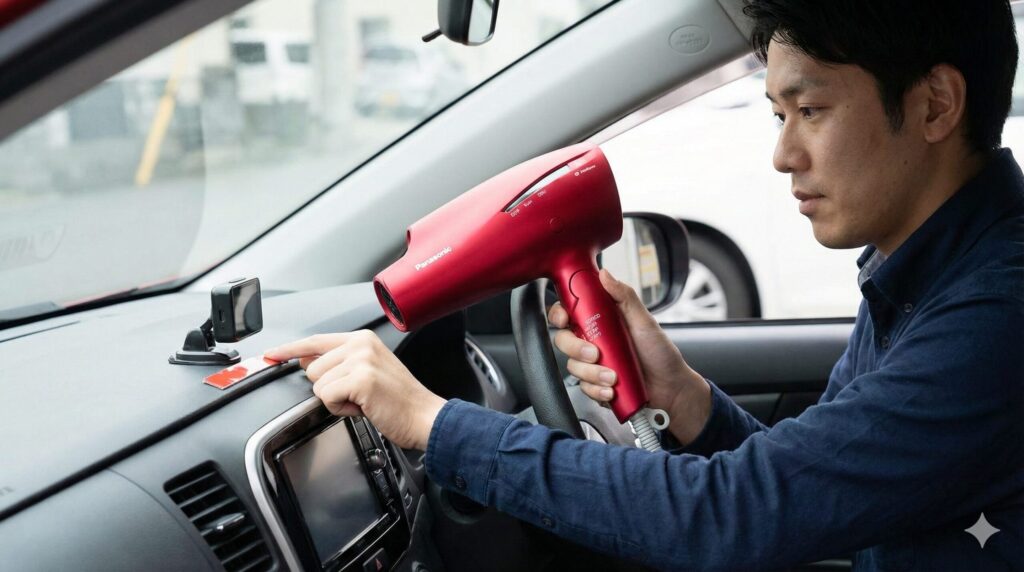 耐熱性を引き出すドライヤーを使った付け方