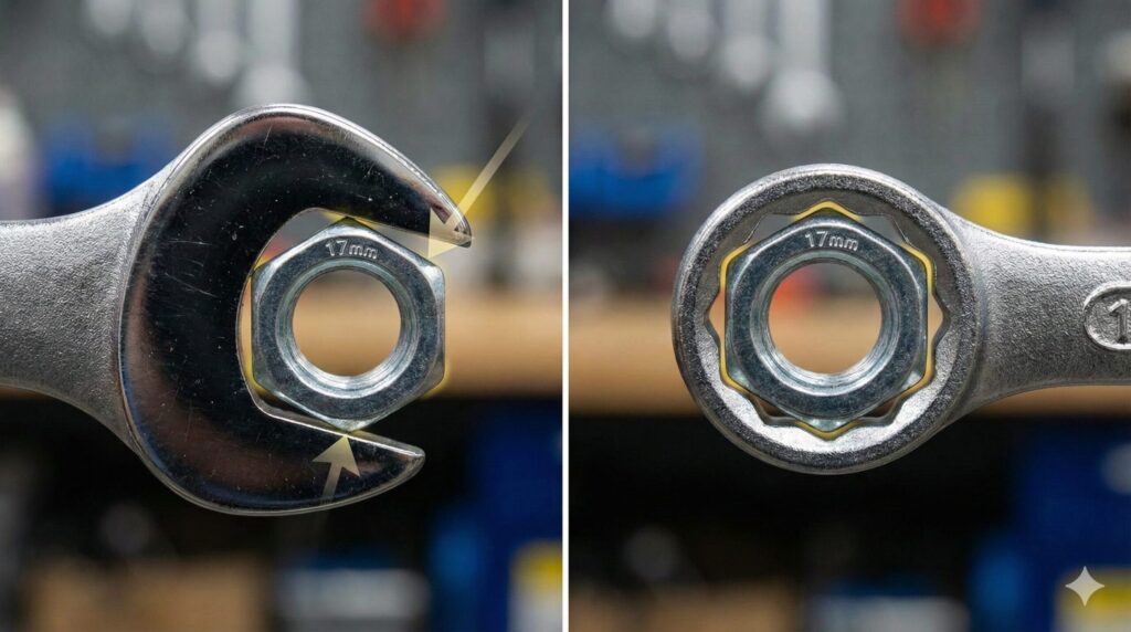 スパナよりメガネレンチを選ぶ理由